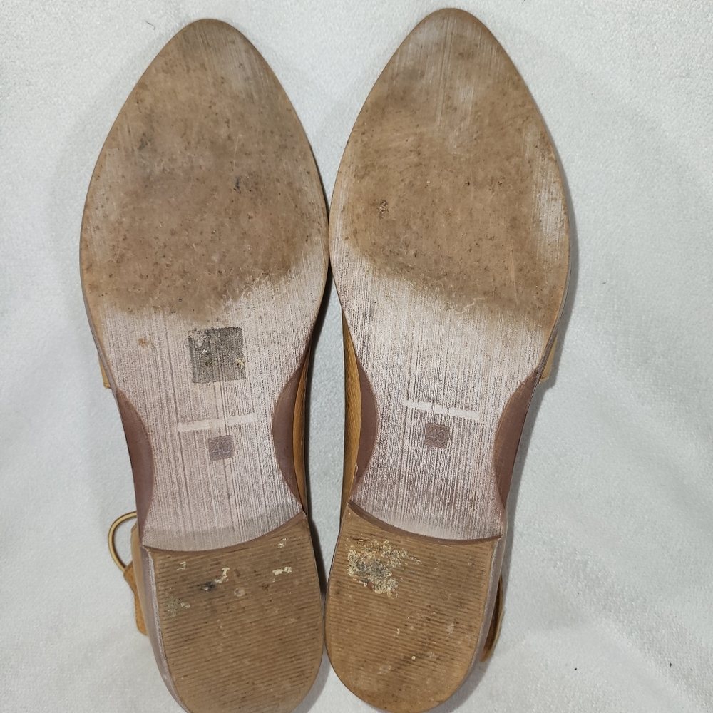 Free People Royale Flats Light Tan Leather Shoes Size EU 40 / US 9 - Picture 9 of 11